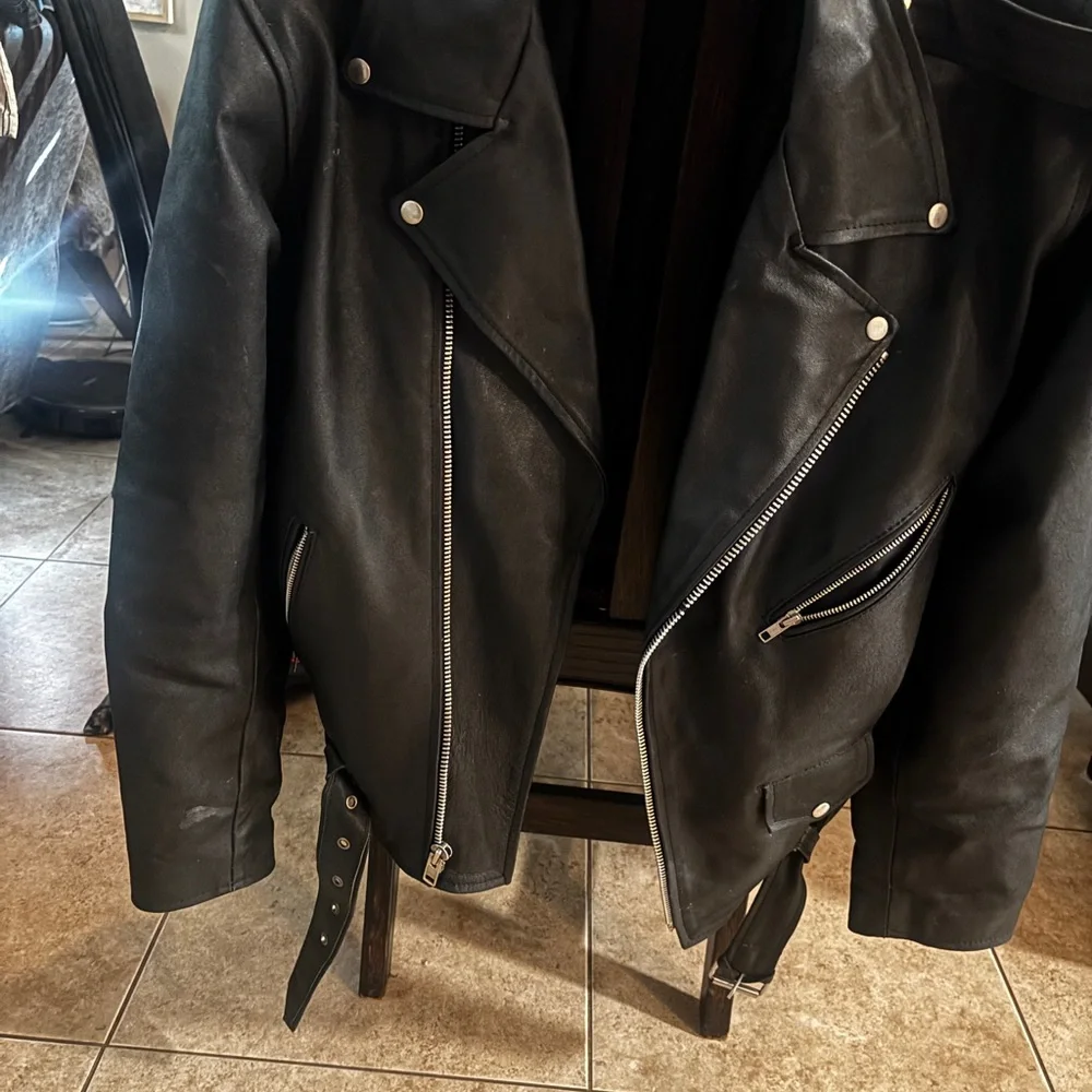 Black Leather Biker Jacket